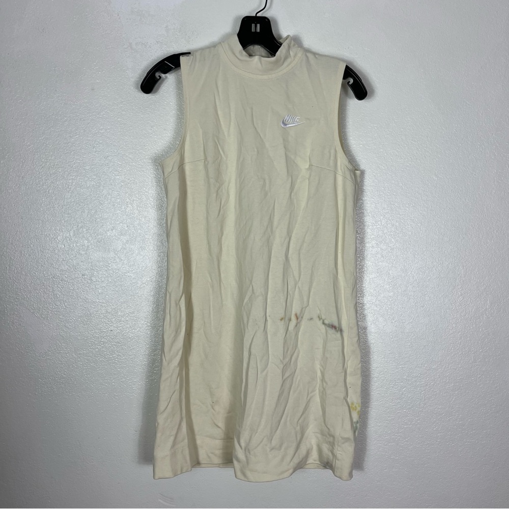Nike Ivory Cream Mock Neck Sleevless Dress Small